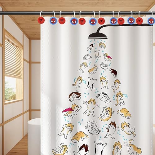 12-Piece Spider Shower Curtain Hooks for Bathroom