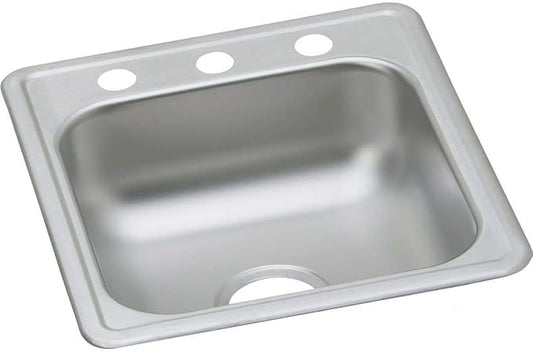Elkay D117193 Dayton Single Bowl Drop-in Stainless Steel Bar Sink