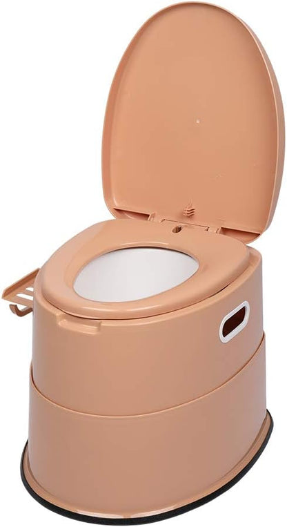 VINGLI Portable Detachable Camping Toilet | Splash-Proof Commode with Odor-Seal Lid | Compact Sanitation Solution for RV, Emergency, Outdoor Use, Brown