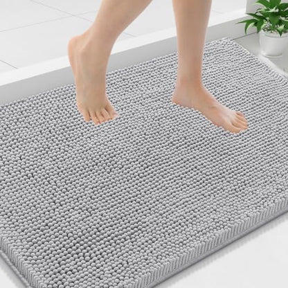 Smiry Bathroom Rugs 36X24, Luxury Chenille Extra Soft Absorbent Bath Mat