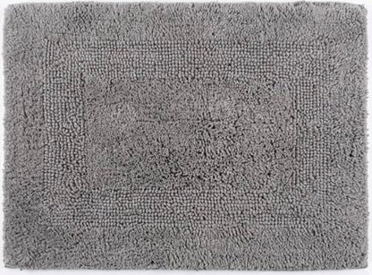 KEMA Bath Mat 17"x24", Cotton Reversible Bathroom Rug for Bathroom Ultra Soft Plush Bath Rugs Water Absorbent Quick Dry Thick Floor Mats for Shower, Restroom, Bedroom, Kitchen (Charcoal)