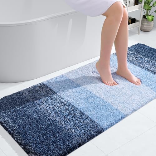 OLANLY Bathroom Runner Rug 54x24, Extra Soft Absorbent Microfiber Bath Rugs