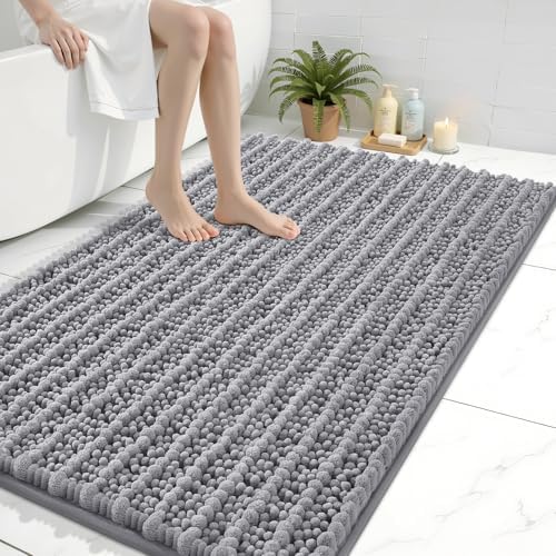 Arotive Bathroom Rugs Mat 40x32, Soft Absorbent Chenille Shaggy Bath Mat
