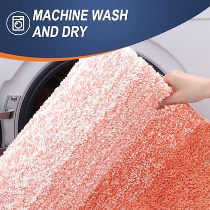 OLANLY Bathroom Runner Rug 59x20, Extra Soft Absorbent Microfiber Bath Rugs