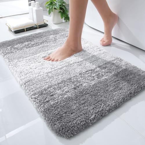 OLANLY Small Bathroom Rugs 24x16, Extra Soft Absorbent Microfiber Bath Rugs