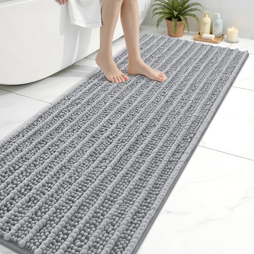Arotive Bathroom Rugs Mat 70x24, Soft Absorbent Chenille Shaggy Bath Mat