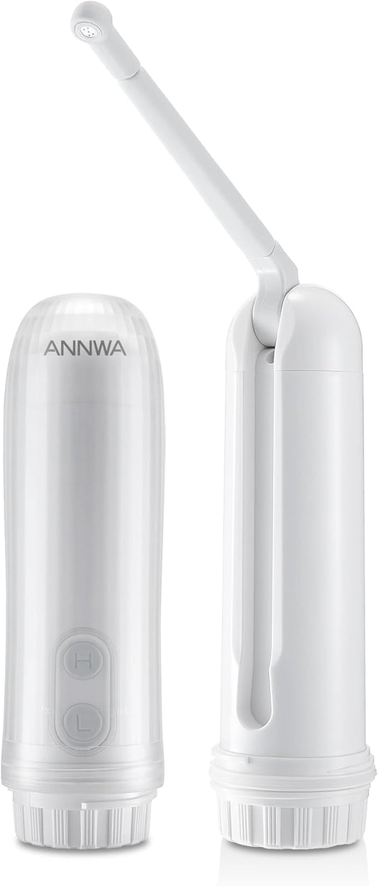 Portable Bidet for Travel 140mL Nozzle 180° Adjustment IPX6 Electric Handheld Bidet for Personal Hygiene Cleaning, Baby Wash, Postnatal Care, Perineal & Hemorrhoid Treatment(NHJ001E)