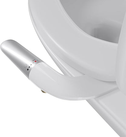 Hansrapo Left-Hand Bidet Attachment – Non-Electric, Ultra-Slim Toilet Bidet for Rear & Feminine Wash, Adjustable Water Pressure & Flow, Self-Cleaning Nozzle, Quick-Release, Easy Install with Full Kit