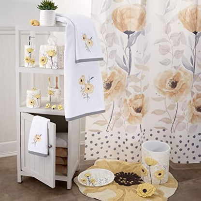 Avanti Linens - Waste Basket, Decorative Trash Can, Chic Home Decor (Marielle Collection)