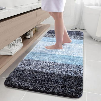 Arotive Microfiber Bathroom Rugs, Shaggy Soft Absorbent Bath Rug, 59x35