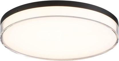 Minka Lavery 759-2-66A-L Vantage LED Flush Mount, 1-Light, 25 Total Watts, 11-in H x 1.5-in W, Coal Black
