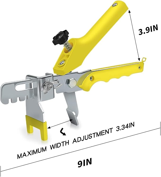 DGSL Tile Leveling System with Plier,3400 Tile Spacers 1/16" and 200 Wedges | Tile Leveling Clips with Tile Plier, Anti Lippage Tile Leveler Spacers for Professional Ceramic Tile and Stone Installation