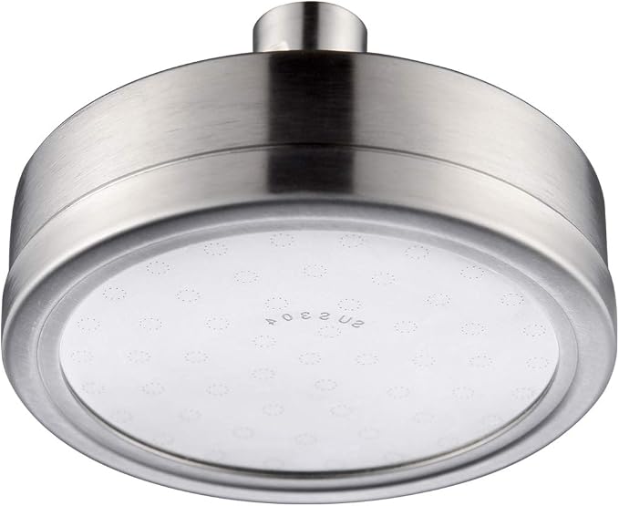 CIENCIA High Pressure Shower Head Stainless Steel Overhead Shower Head 4.6″ Anti-clog Fixed Showerhead Brushed Nickel, BD141AS