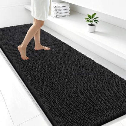 Smiry Bathroom Rugs 47X24, Luxury Chenille Extra Soft Absorbent Bath Mat