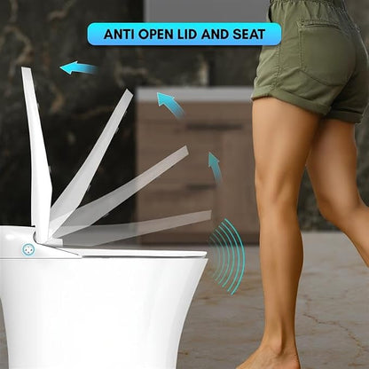 Blossom Smart Toilet with Bidet Built-In, Tankless One-Piece Toilet, Heated Seat, Auto Seat & Lid Open, Warm Water Spray, Air Dryer, Auto Flush, Foot Sensor, Remote Control, Multi-Position Nozzle Wash