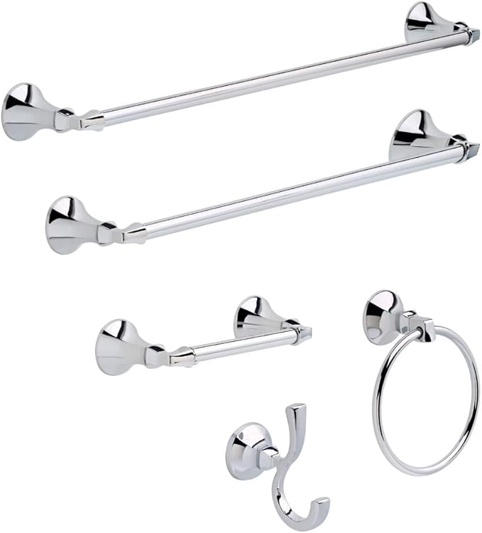DELTA FAUCET Rubber Limited 76418 Ashlyn 18-in Wall Mount Towel Bar Bath Hardware Accessory in Polished Chrome