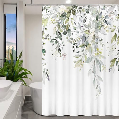 LLSCL Yellow Droop Leaves Fabric Shower Curtain Liner with Magnets, Tire Pattern Waterproof Hotel Quality, 72 x 72 Machine Washable