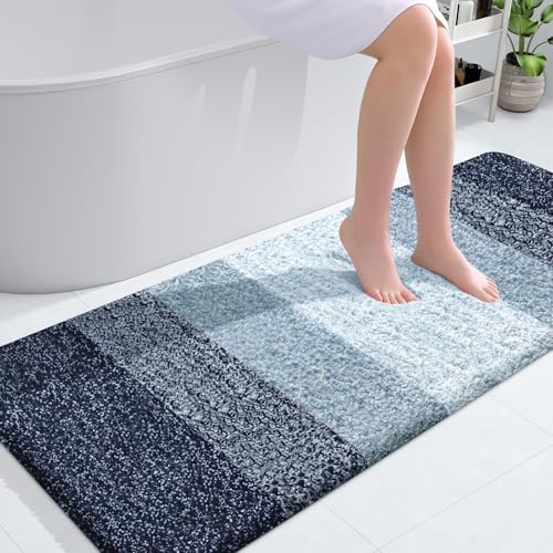 OLANLY Bathroom Runner Rug 54x24, Extra Soft Absorbent Microfiber Bath Rugs
