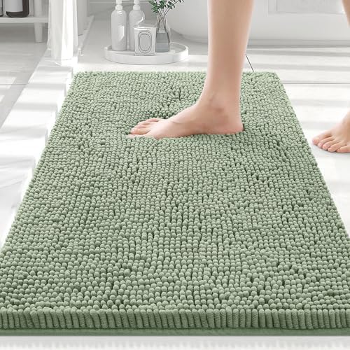 Smiry Bathroom Rugs 32X20, Luxury Chenille Extra Soft Absorbent Bath Mat