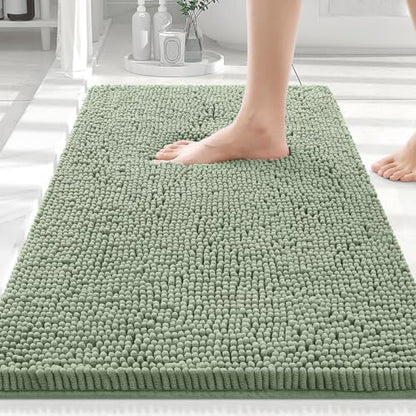 Smiry Bathroom Rugs 32X20, Luxury Chenille Extra Soft Absorbent Bath Mat