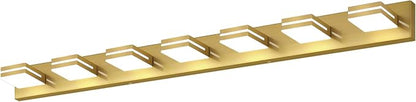 SineRise LED Modern Bathroom Vanity Light Fixtures, Modern Acrylic Bathroom Wall Lighting Fixtures Over Mirror, 7-Light, 55-Inch, Brass, 100%-0% White