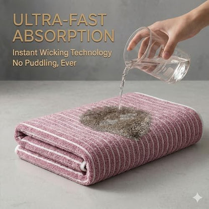 2-Pack Microfiber Bath Towels (27x54 Inches) - Ultra Soft & Quick Dry, 3X Absorbency, Lightweight for Gym, Yoga, Travel & Spa - Perfect for Home, Fitness & Post-Workout