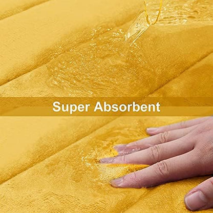 Buganda Memory Foam Bath Mat 47 x 24, Ultra Soft Absorbent Bathroom Rugs