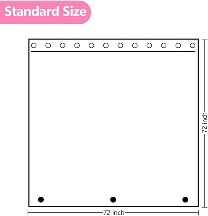 SeenusWaterproof Dreamy Pink Glitter PEVA Shower Curtain Liner, Cute Sparkle Plastic Shower Curtain with 3 Magnets, 72 x 72 inch Lovely Shimmery Bathroom Décor Shower Curtain or Liner Rose Pink