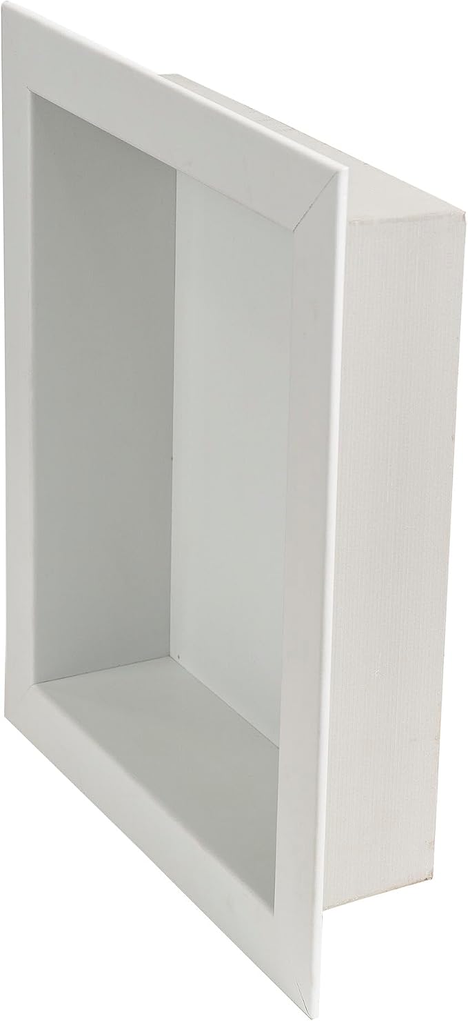 Palisade 17.5 in x 15.5 in Vinyl Shower Niche Dusty Pearl | Waterproof Shower Insert