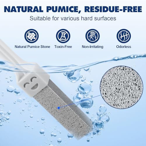 Navona 30 Pack Pumice Stone Toilet Bowl Cleaner with 2 Extra-Long Handles