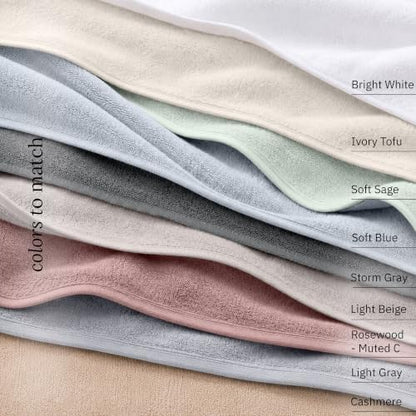 California Design Den Organic Cotton Luxury Bath Towel Set, Light Beige