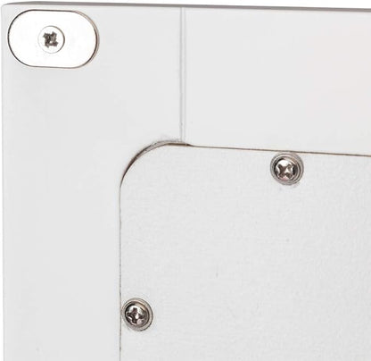 Karl home White Wall Mounted Medicine Cabinet, 2 Mirror Door Bath Storage | 22" L x 5.1" W x 22.8" H Wooden Cabinet with Adjustable Shelves and Bottom Shelf for Bathroom, Living Room, Entryway