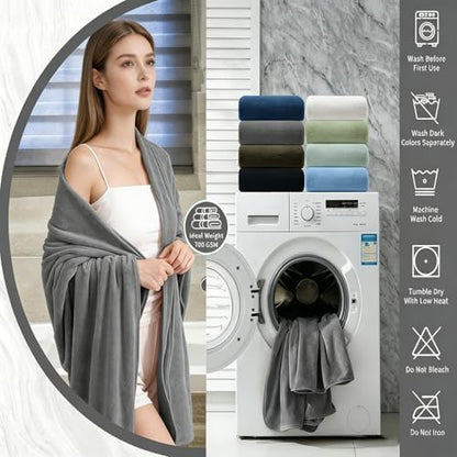 Extra Large Bath Sheet 4 Piece (35"x70")-Ultra Soft Oversized Bath Towel,Bath Sheet Towel Set for Bathroom Hotel,Highly Absorbent Quick Dry Shower Towel Set for Adults,Bath Towel Dark Grey