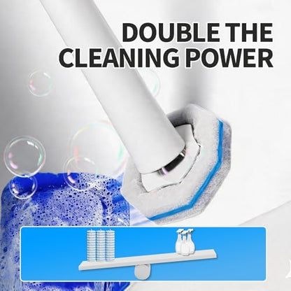 Disposable Toilet Brush,Toilet Bowl Cleaner,Wall Mounted Toilet Bowl Brush with 36 Refills for Deep Toilet Cleaning,Toilet Brush and Holder Set for Hygienic Bathroom Maintenance(White)