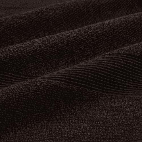 Belizzi Home 8 Piece Towel Set 100% Ring Spun Cotton, 2 Bath Towels 27x54, 2 Hand Towels 16x28 and 4 Washcloths 13x13 - Ultra Soft Highly Absorbent Machine Washable Hotel Spa Quality - Chocolate Brown