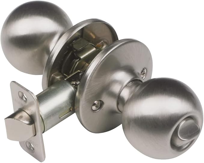 Design House 781864 Ball Privacy Bed and Bath Knob Satin Nickel