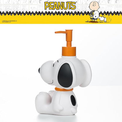 Peanuts Snoopy Soap/Lotion/Hand Sanitizer Resin Pump Dispenser, 10.23 Ounces, (Officially Licensed Product) by Franco