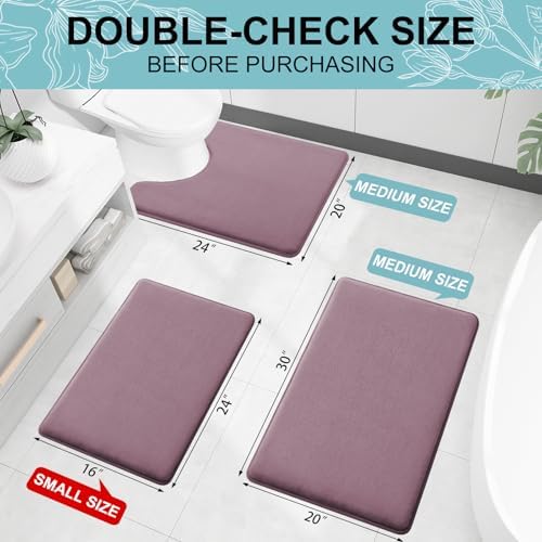 Smiry Memory Foam Bath Mat 30x20, Extra Soft and Absorbent Bathroom Rugs