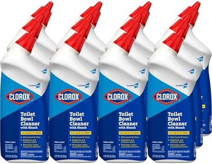 CloroxPro Toilet Bowl Cleaner with Bleach, Fresh Scent, 24 fl. oz., 12 Pack