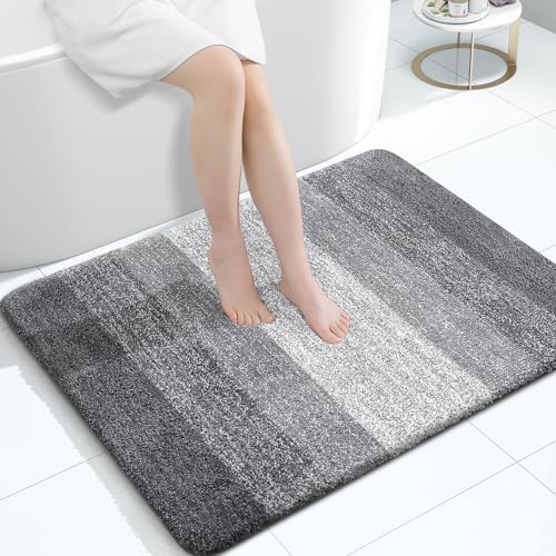 OLANLY Large Bathroom Rugs 40x32, Extra Soft Absorbent Microfiber Bath Rugs