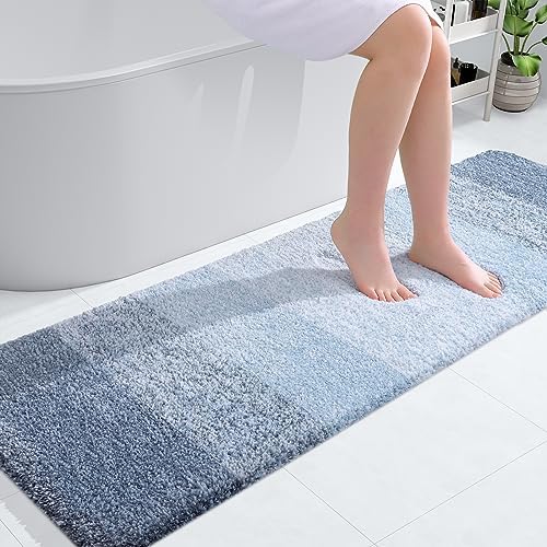 OLANLY Bathroom Runner Rug 59x20, Extra Soft Absorbent Microfiber Bath Rugs