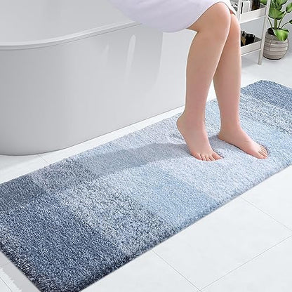 OLANLY Bathroom Runner Rug 59x20, Extra Soft Absorbent Microfiber Bath Rugs