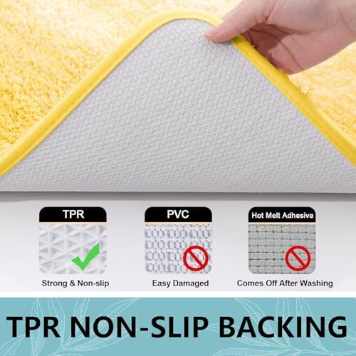 Arotive Microfiber Bathroom Rugs, Shaggy Soft Absorbent Bath Rug, 36x24
