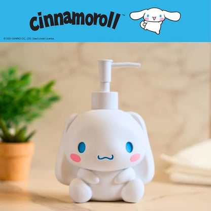 Cinnamoroll Soap Dispenser - Lotion/Hand Sanitizer Resin Pump Dispenser, 12 Ounces, Hard Bathroom Décor, (100% Officially Licensed Product) by Franco