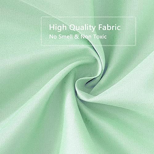 LLSCL Apple Green Fabric Shower Curtain Liner with Magnets, Waterproof Hotel Quality, 72 x 72 Machine Washable