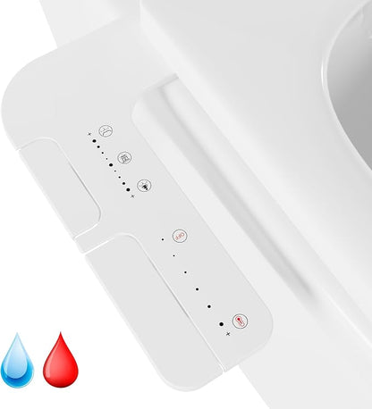 Garvee Non-Electric Bidet Attachment, Dual Nozzle, Side Control | Adjust water temp & pressure; self-cleaning nozzles; quick DIY install fits most toilets—fresh, comfortable rinse without pow