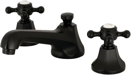 Kingston Brass KS4460BX Metropolitan Widespread Bathroom Faucet, 5-9/16 Inch in Spout Reach, Matte Black