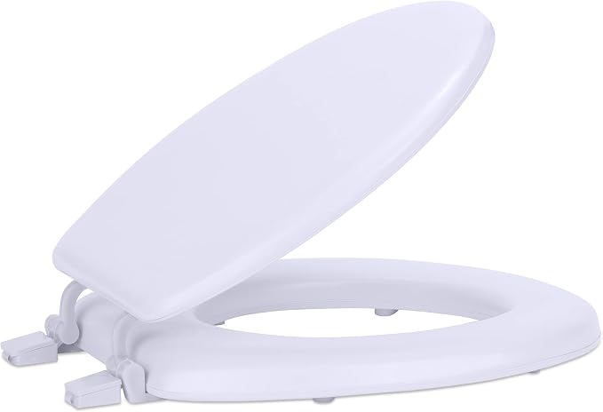 Soft Standard Vinyl Toilet Seat, White, 17 in | Toilet-Seat Construction: Contoured Seat Profile and Durable Finish Create a Polished Fixture Update.