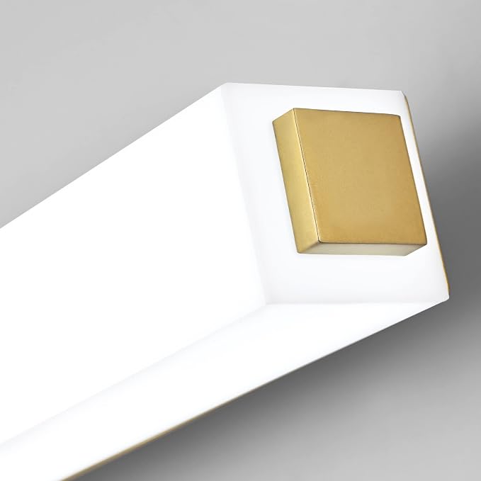 32in Gold Bathroom Light Fixtures Modern LED Vanity Lights Bar 22W Acrylic Bath Wall Lighting Bright White 6000K