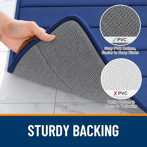 OLANLY Memory Foam Bath Mat 35x16, Super Soft and Absorbent Bathroom Rugs